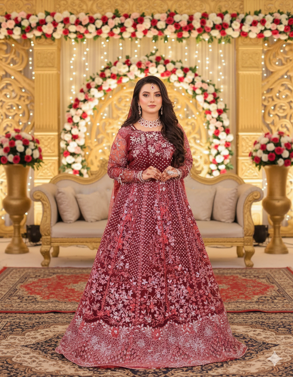 Anarkali –  Red Bridal Maxi