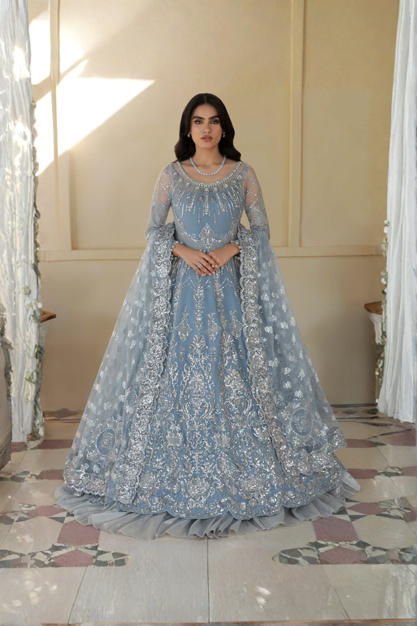 Chambeli – Sky Blue Bridal Maxi 3PC